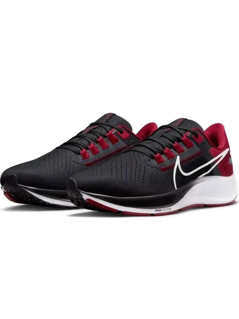 Arkansas Razorbacks Nike Unisex Zoom Pegasus 38 Running Shoe - Black - size 6